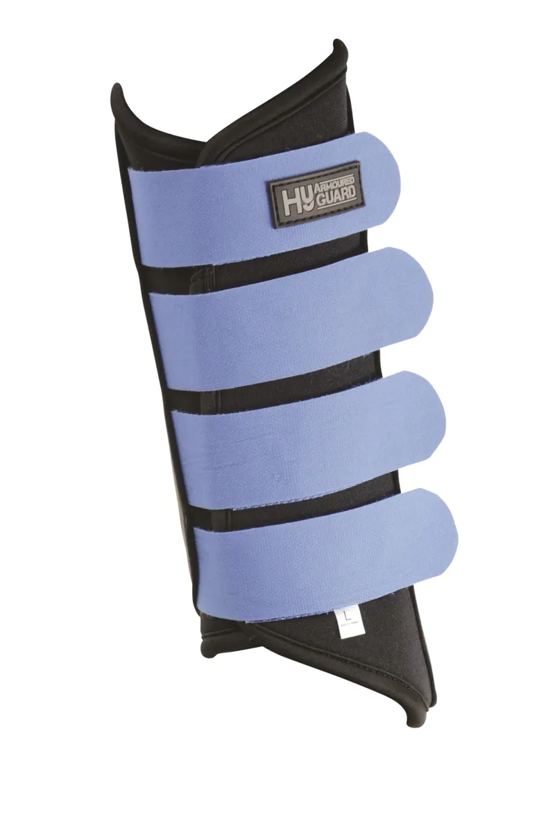 Hy Armoured Guard Neoprene Brushing Boots - Black/Palace Blue